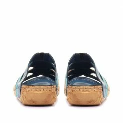 Pavers Leather Mule Wedge Sandal - KARY29010 / 315 352 Sandals 32 Pavers Leather Mule Wedge Sandal - KARY29010 / 315 352 Sandals