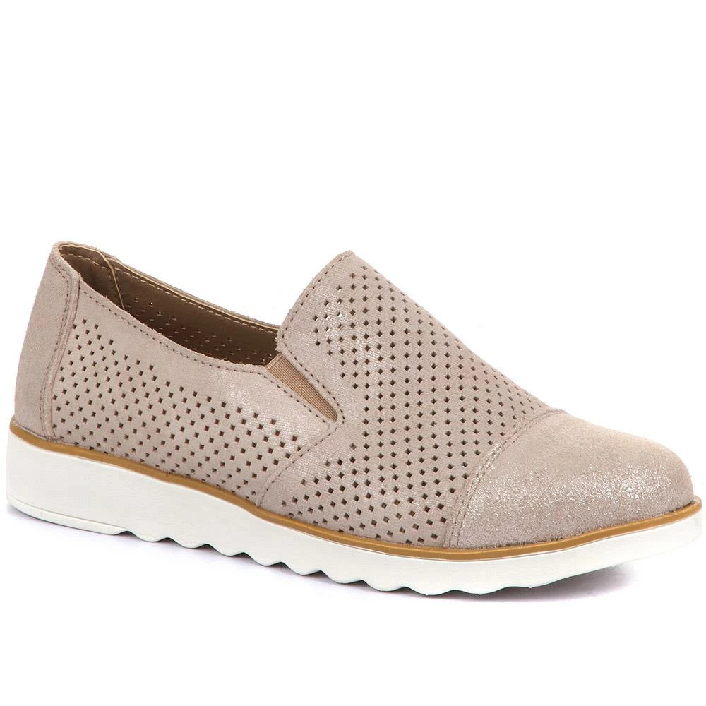 Pavers Wide Fit Metallic Leather Slip-On - BRK29016 / 315 064 / 315 064 Shoes 4 Pavers Wide Fit Metallic Leather Slip-On - BRK29016 / 315 064 / 315 064 Shoes