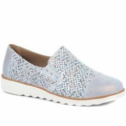 Pavers Wide Fit Metallic Leather Slip-On - BRK29016 / 315 064 / 315 064 Shoes 53 Pavers Wide Fit Metallic Leather Slip-On - BRK29016 / 315 064 / 315 064 Shoes