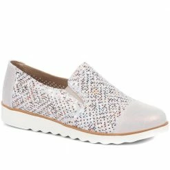 Pavers Wide Fit Metallic Leather Slip-On - BRK29016 / 315 064 / 315 064 Shoes 55 Pavers Wide Fit Metallic Leather Slip-On - BRK29016 / 315 064 / 315 064 Shoes