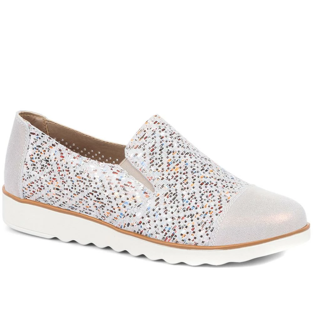 Pavers Wide Fit Metallic Leather Slip-On - BRK29016 / 315 064 / 315 064 Shoes 10 Pavers Wide Fit Metallic Leather Slip-On - BRK29016 / 315 064 / 315 064 Shoes