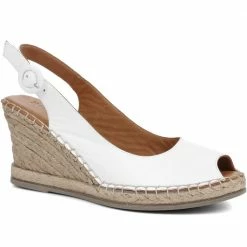 Bellissimo Leather Slingback Wedge Sandals - BELMET35013 / 322 389