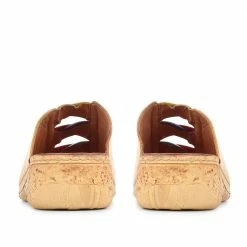 Pavers Leather Mule Wedge Sandals - KARY33005 / 320 022