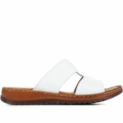 Pavers Slip On-Leather Mule Sandals - MKOC33017 / 320 094