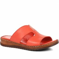 Pavers Slip On-Leather Mule Sandals - MKOC33017 / 320 094