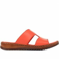 Pavers Slip On-Leather Mule Sandals - MKOC33017 / 320 094