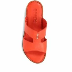 Pavers Slip On-Leather Mule Sandals - MKOC33017 / 320 094