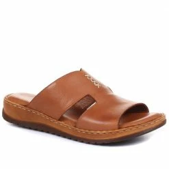 Pavers Slip On-Leather Mule Sandals - MKOC33017 / 320 094