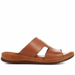 Pavers Slip On-Leather Mule Sandals - MKOC33017 / 320 094