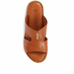 Pavers Slip On-Leather Mule Sandals - MKOC33017 / 320 094