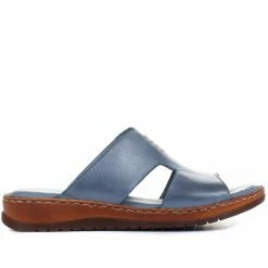 Pavers Slip On-Leather Mule Sandals - MKOC33017 / 320 094