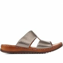 Pavers Slip On-Leather Mule Sandals - MKOC33017 / 320 094