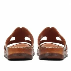 Pavers Slip On-Leather Mule Sandals - MKOC33017 / 320 094