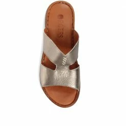 Pavers Slip On-Leather Mule Sandals - MKOC33017 / 320 094