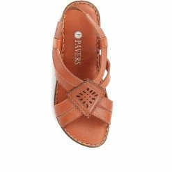 Pavers Leather Slingback Sandals - LUCK35001 / 321 605