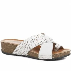 Fly Flot Leather Wedge Mule Sandals - FLY35031 / 321 265