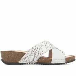 Fly Flot Leather Wedge Mule Sandals - FLY35031 / 321 265