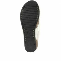 Fly Flot Leather Wedge Mule Sandals - FLY35031 / 321 265