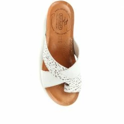 Fly Flot Leather Wedge Mule Sandals - FLY35031 / 321 265