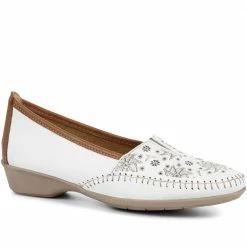 Pavers Leather Slip-On Shoes - NAP35001 / 321 453