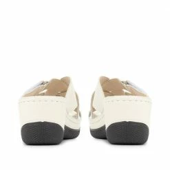 Pavers Wide Fit Wedge Mule Sandals - WLIG35007