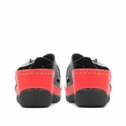 Pavers Wide Fit Wedge Mule Sandals - WLIG35007