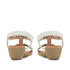 Bellissimo Sandals Embellished T-Bar Sandal With Wedge Heel - BELBAI31037 / 317 958