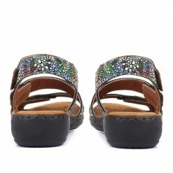 Pavers Ladies Colorful Patterned Leather Sandals - LUCK33011 / 320 063 / 320 063