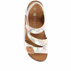 Pavers Ladies Colorful Patterned Leather Sandals - LUCK33011 / 320 063 / 320 063