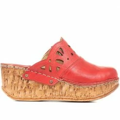 Pavers Sandals Leather Wedge Clogs - CAY35013 / 322 036