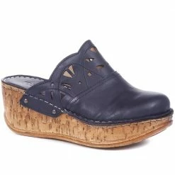 Pavers Sandals Leather Wedge Clogs - CAY35013 / 322 036