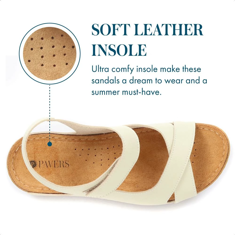 Pavers Flat Wide Fit Touch-Fasten Sandals - MUY1509 / 124 091 33 Pavers Flat Wide Fit Touch-Fasten Sandals - MUY1509 / 124 091