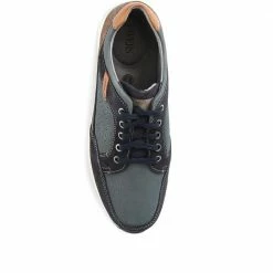 Pavers Leather Lace-Up Trainers - PARK35005 / 321 563