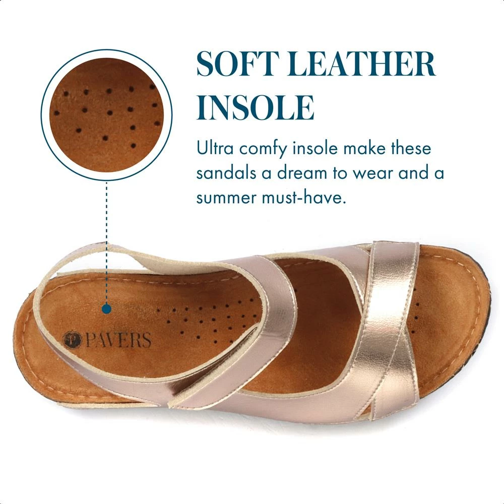 Pavers Flat Wide Fit Touch-Fasten Sandals - MUY1509 / 124 091 45 Pavers Flat Wide Fit Touch-Fasten Sandals - MUY1509 / 124 091