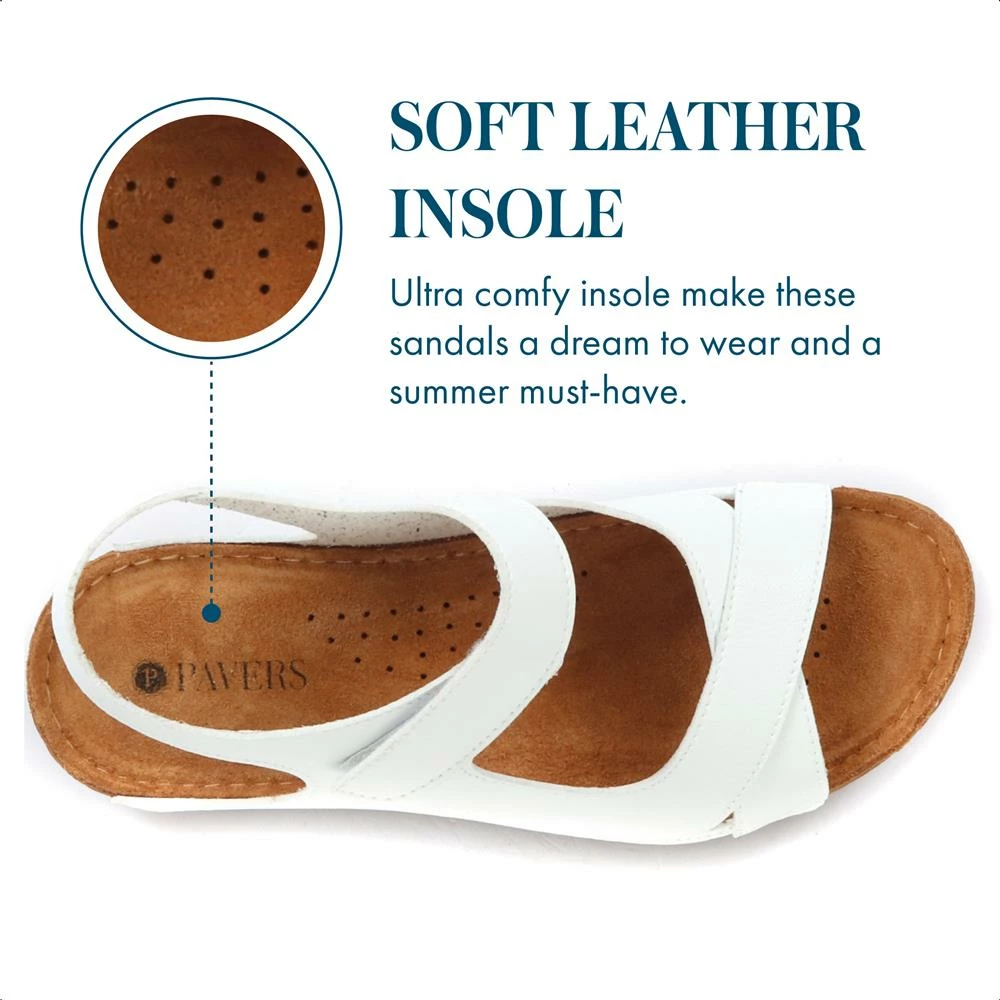 Pavers Flat Wide Fit Touch-Fasten Sandals - MUY1509 / 124 091 63 Pavers Flat Wide Fit Touch-Fasten Sandals - MUY1509 / 124 091