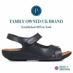 Pavers Flat Wide Fit Touch-Fasten Sandals - MUY1509 / 124 091 137 Pavers Flat Wide Fit Touch-Fasten Sandals - MUY1509 / 124 091