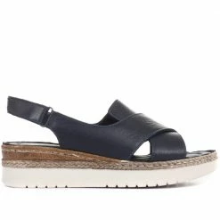 Pavers Leather Cross-Over Sandals - MKOC33005 / 320 053