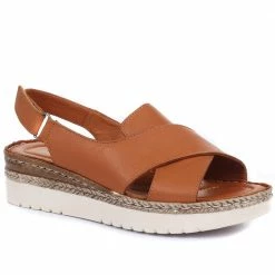 Pavers Leather Cross-Over Sandals - MKOC33005 / 320 053