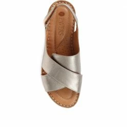 Pavers Leather Cross-Over Sandals - MKOC33005 / 320 053