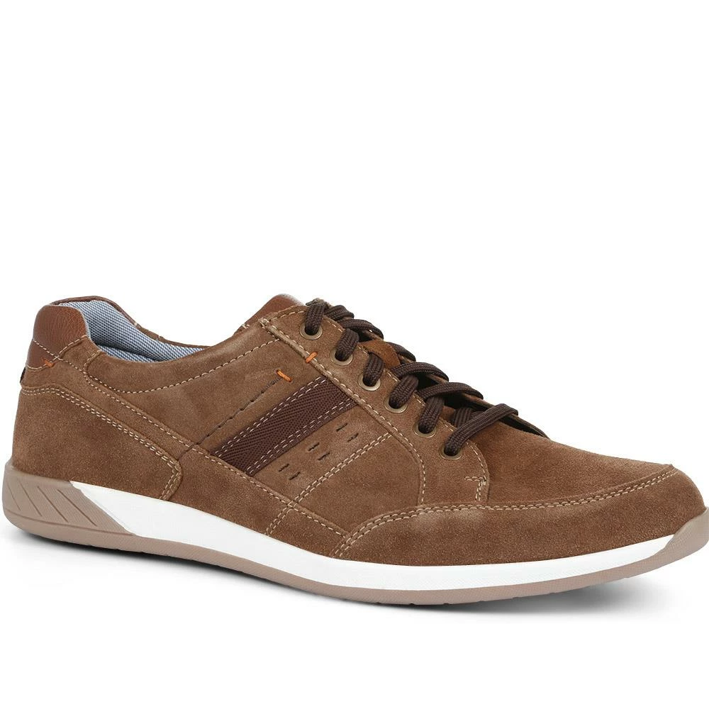 Pavers Wide Fit Leather Lace-Up Trainers - PARK35003 / 321 562 3 Pavers Wide Fit Leather Lace-Up Trainers - PARK35003 / 321 562