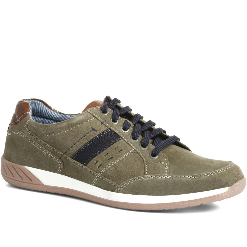 Pavers Wide Fit Leather Lace-Up Trainers - PARK35003 / 321 562 4 Pavers Wide Fit Leather Lace-Up Trainers - PARK35003 / 321 562