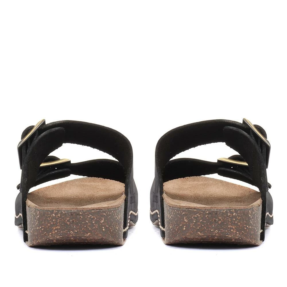 Bellissimo Leather Double Buckle Mule Sandals - BELMETIN33005 / 319 944 12 Bellissimo Leather Double Buckle Mule Sandals - BELMETIN33005 / 319 944