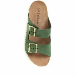 Bellissimo Leather Double Buckle Mule Sandals - BELMETIN33005 / 319 944 56 Bellissimo Leather Double Buckle Mule Sandals - BELMETIN33005 / 319 944