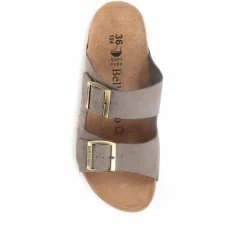 Bellissimo Leather Double Buckle Mule Sandals - BELMETIN33005 / 319 944