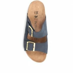 Bellissimo Leather Double Buckle Mule Sandals - BELMETIN33005 / 319 944