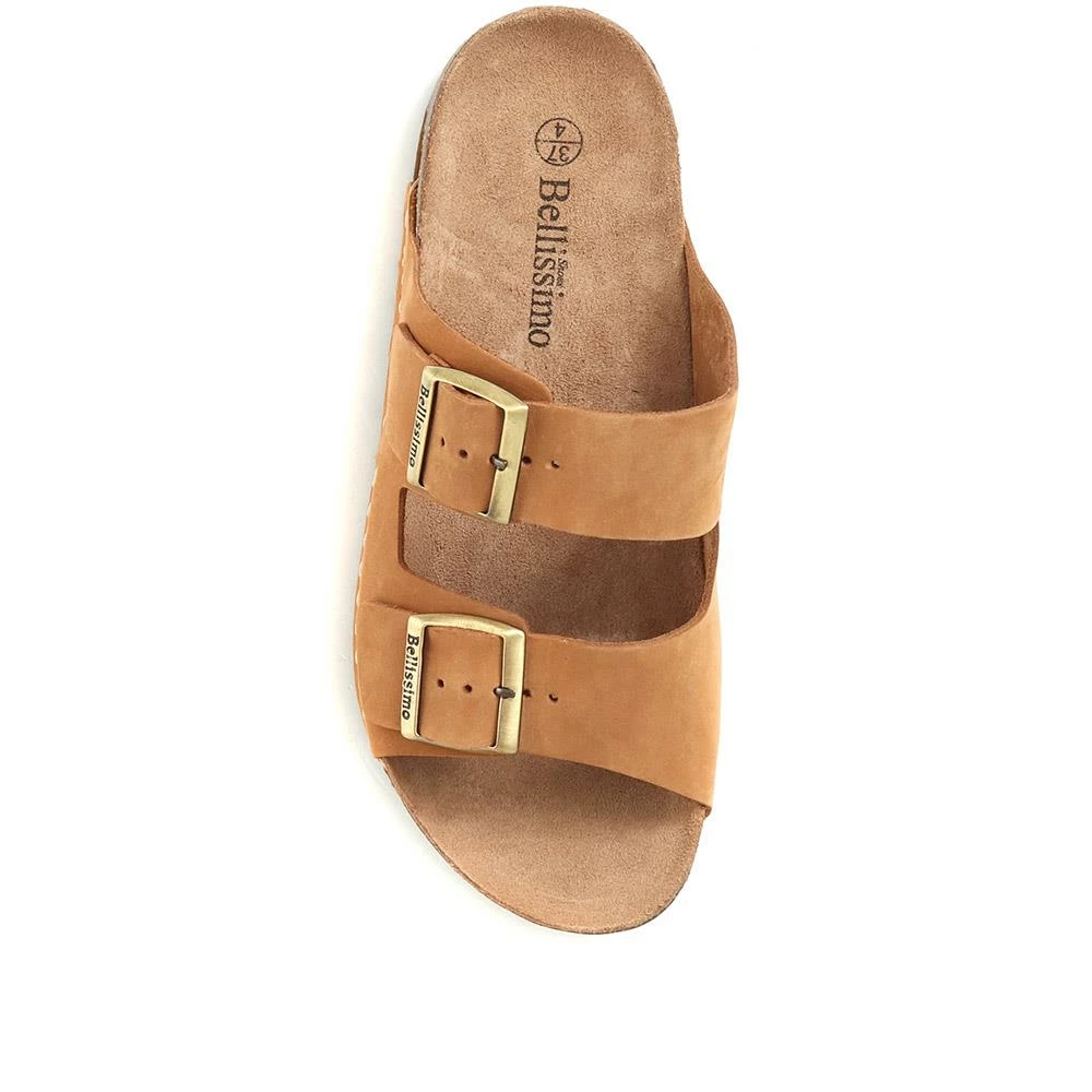 Bellissimo Leather Double Buckle Mule Sandals - BELMETIN33005 / 319 944 34 Bellissimo Leather Double Buckle Mule Sandals - BELMETIN33005 / 319 944