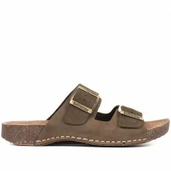Bellissimo Leather Double Buckle Mule Sandals - BELMETIN33005 / 319 944 62 Bellissimo Leather Double Buckle Mule Sandals - BELMETIN33005 / 319 944