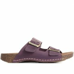 Bellissimo Leather Double Buckle Mule Sandals - BELMETIN33005 / 319 944 76 Bellissimo Leather Double Buckle Mule Sandals - BELMETIN33005 / 319 944