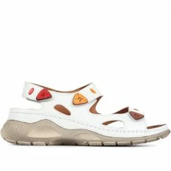 Pavers Touch-Fasten Leather Sandals - KARY35001 / 322 231