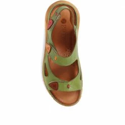 Pavers Touch-Fasten Leather Sandals - KARY35001 / 322 231